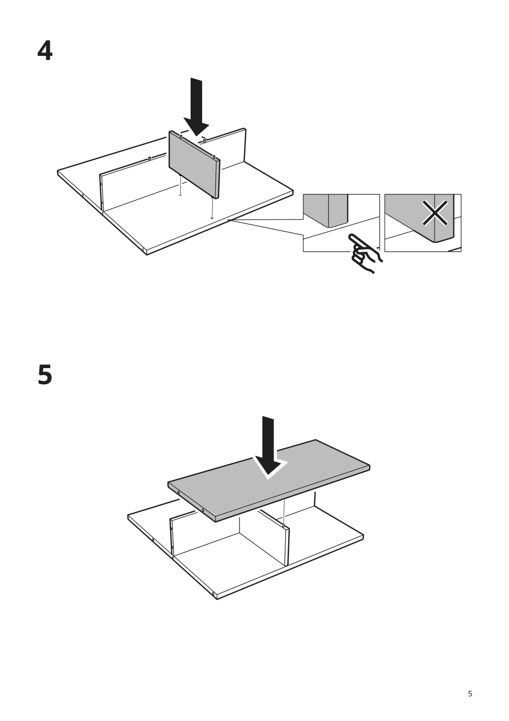 Assembly instructions for IKEA Fredvang underbed storage bedside table white | Page 5 - IKEA FREDVANG underbed storage/bedside table 104.936.38