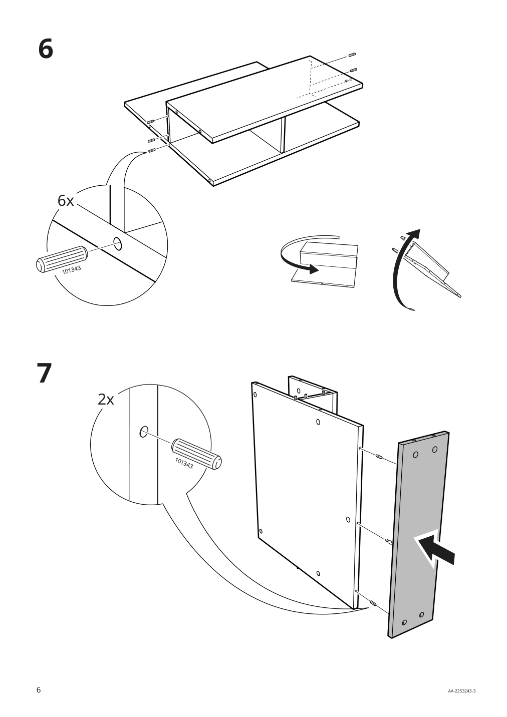 Assembly instructions for IKEA Fredvang underbed storage bedside table white | Page 6 - IKEA FREDVANG underbed storage/bedside table 104.936.38