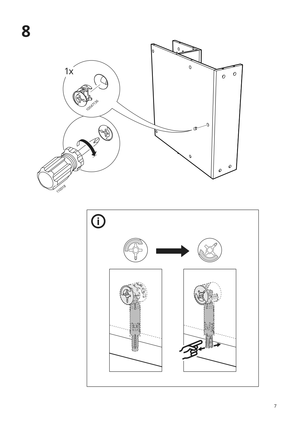 Assembly instructions for IKEA Fredvang underbed storage bedside table white | Page 7 - IKEA FREDVANG underbed storage/bedside table 104.936.38