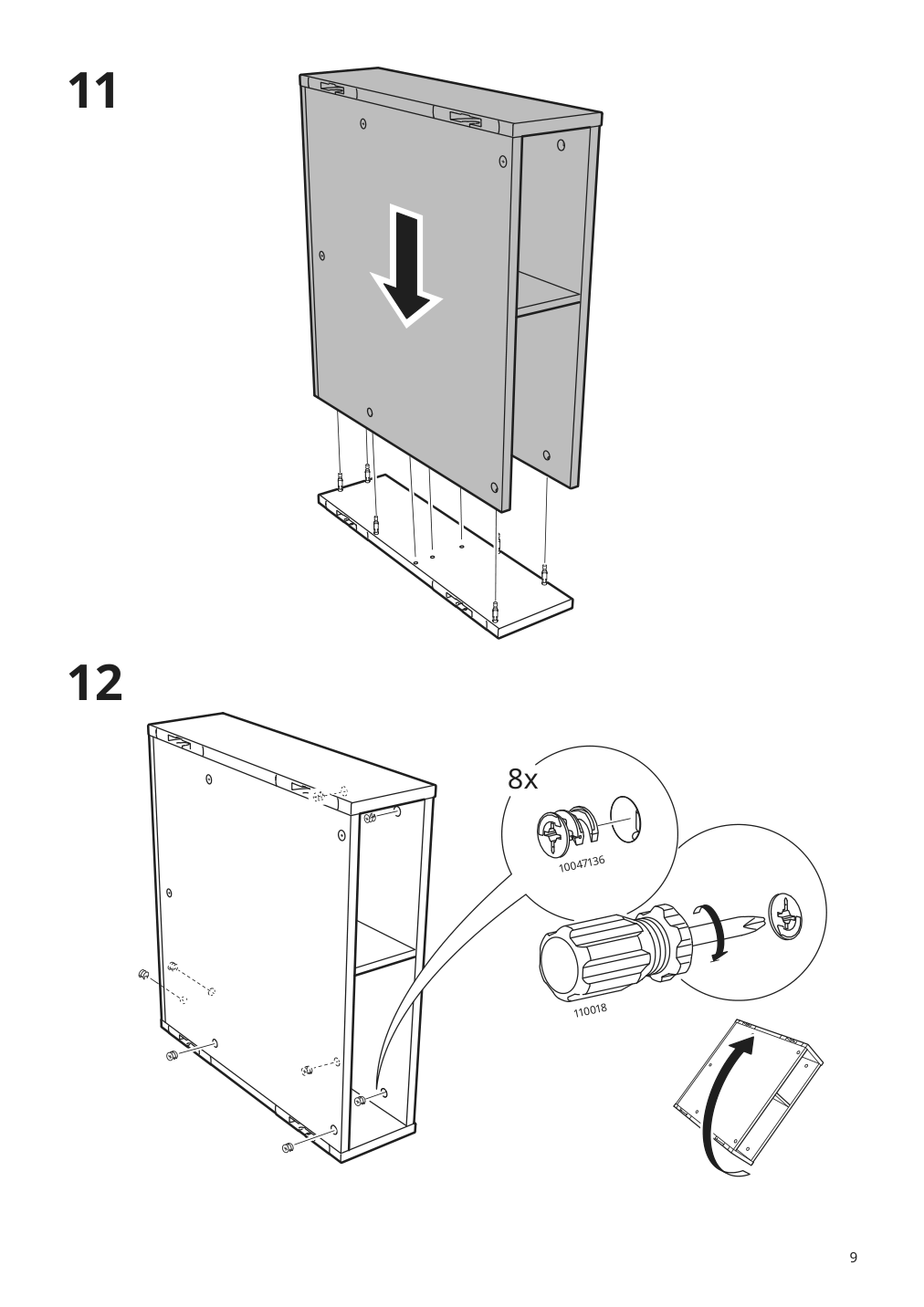 Assembly instructions for IKEA Fredvang underbed storage bedside table white | Page 9 - IKEA FREDVANG underbed storage/bedside table 104.936.38