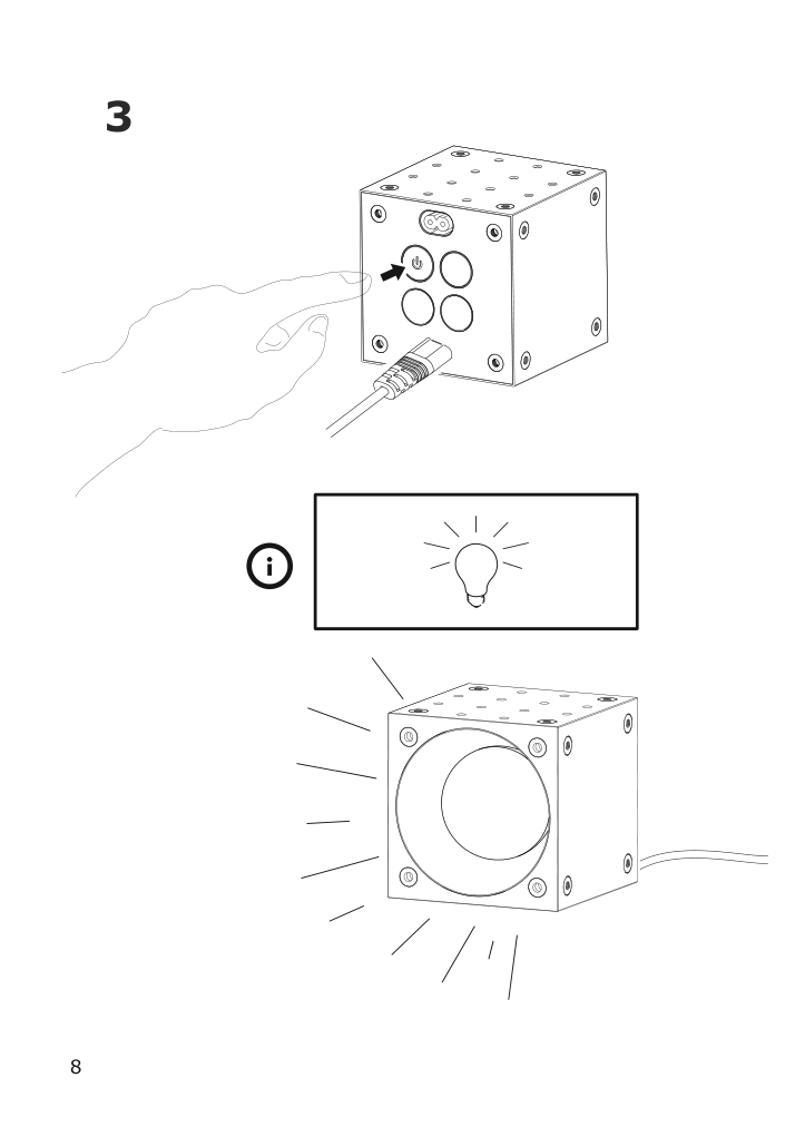 Assembly instructions for IKEA Frekvens led spotlight black white | Page 8 - IKEA SYMFONISK Wifi bookshelf Sonos speaker w LED 195.007.24