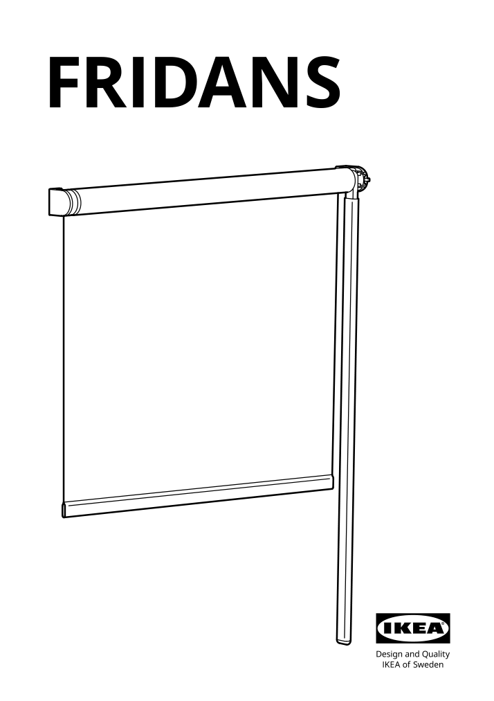 Assembly instructions for IKEA Fridans black out roller blind blue | Page 1 - IKEA FRIDANS black-out roller blind 403.968.86