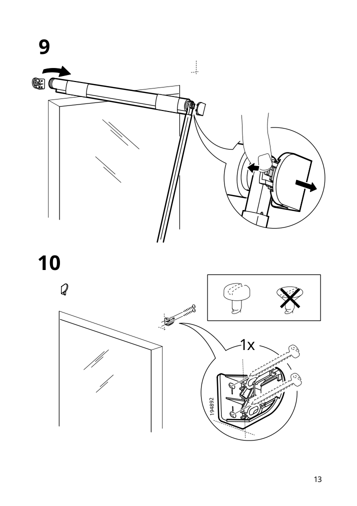 Assembly instructions for IKEA Fridans black out roller blind blue | Page 13 - IKEA FRIDANS black-out roller blind 403.968.86