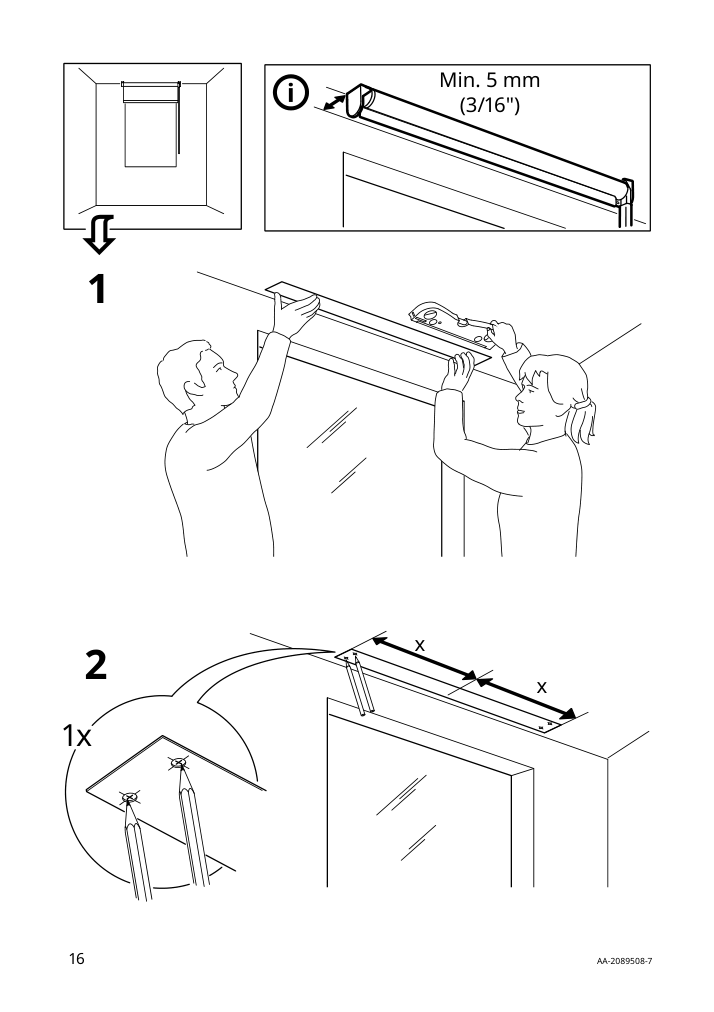 Assembly instructions for IKEA Fridans black out roller blind blue | Page 16 - IKEA FRIDANS black-out roller blind 403.968.86