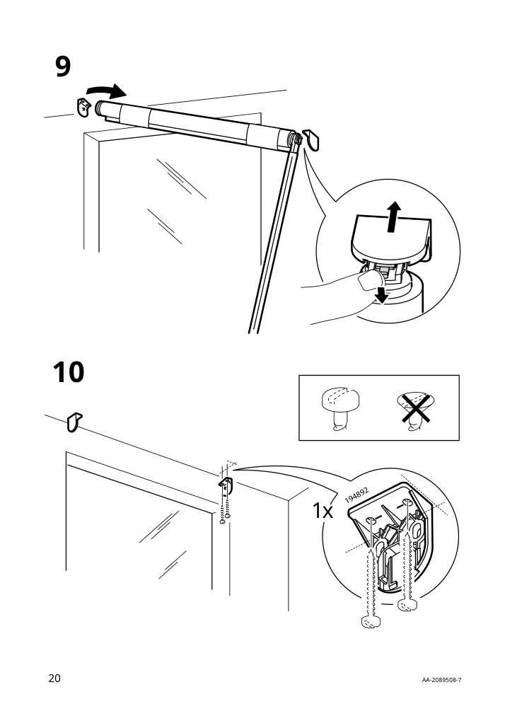 Assembly instructions for IKEA Fridans black out roller blind blue | Page 20 - IKEA FRIDANS black-out roller blind 403.968.86