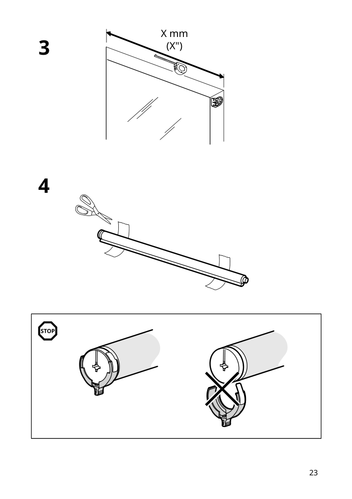 Assembly instructions for IKEA Fridans black out roller blind blue | Page 23 - IKEA FRIDANS black-out roller blind 403.968.86