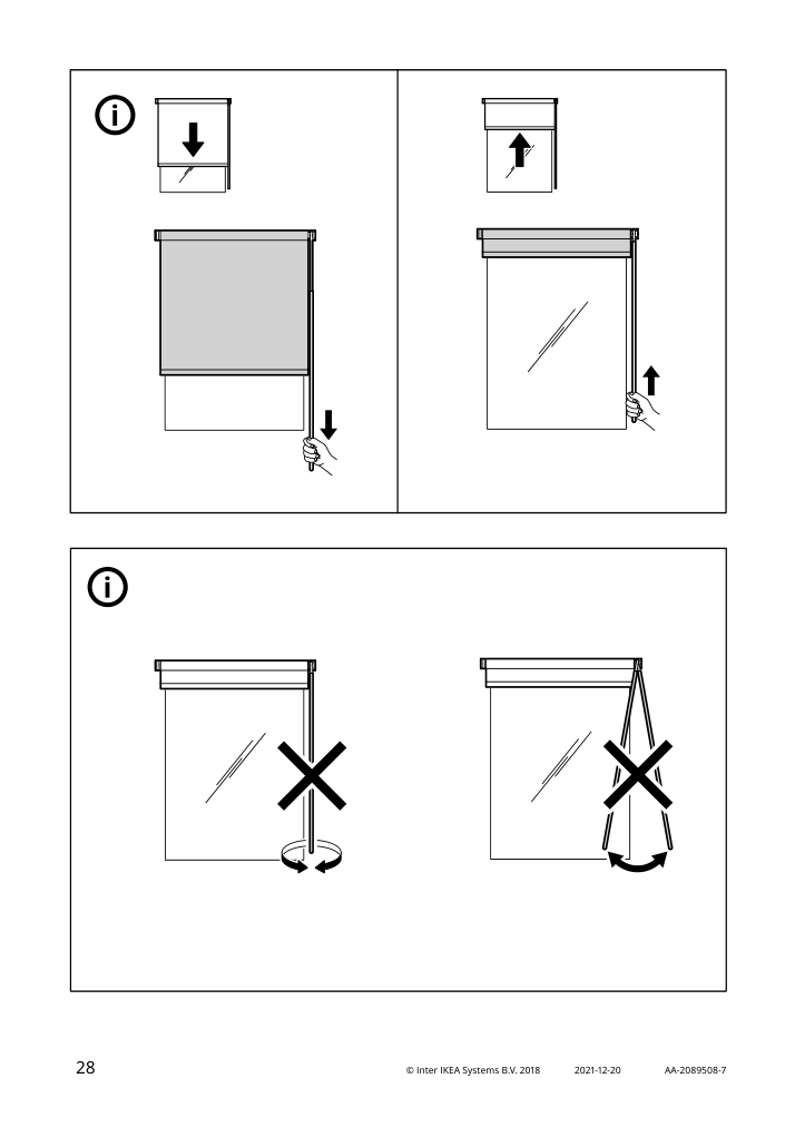 Assembly instructions for IKEA Fridans black out roller blind blue | Page 28 - IKEA FRIDANS black-out roller blind 403.968.86