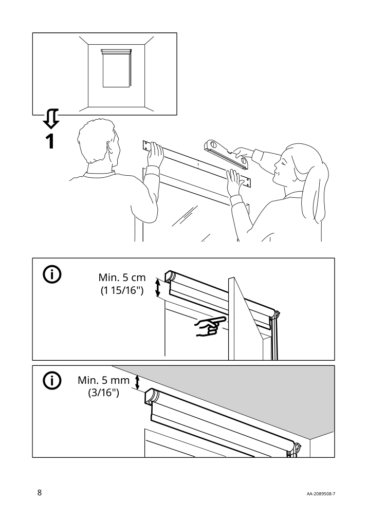 Assembly instructions for IKEA Fridans black out roller blind blue | Page 8 - IKEA FRIDANS black-out roller blind 403.968.86