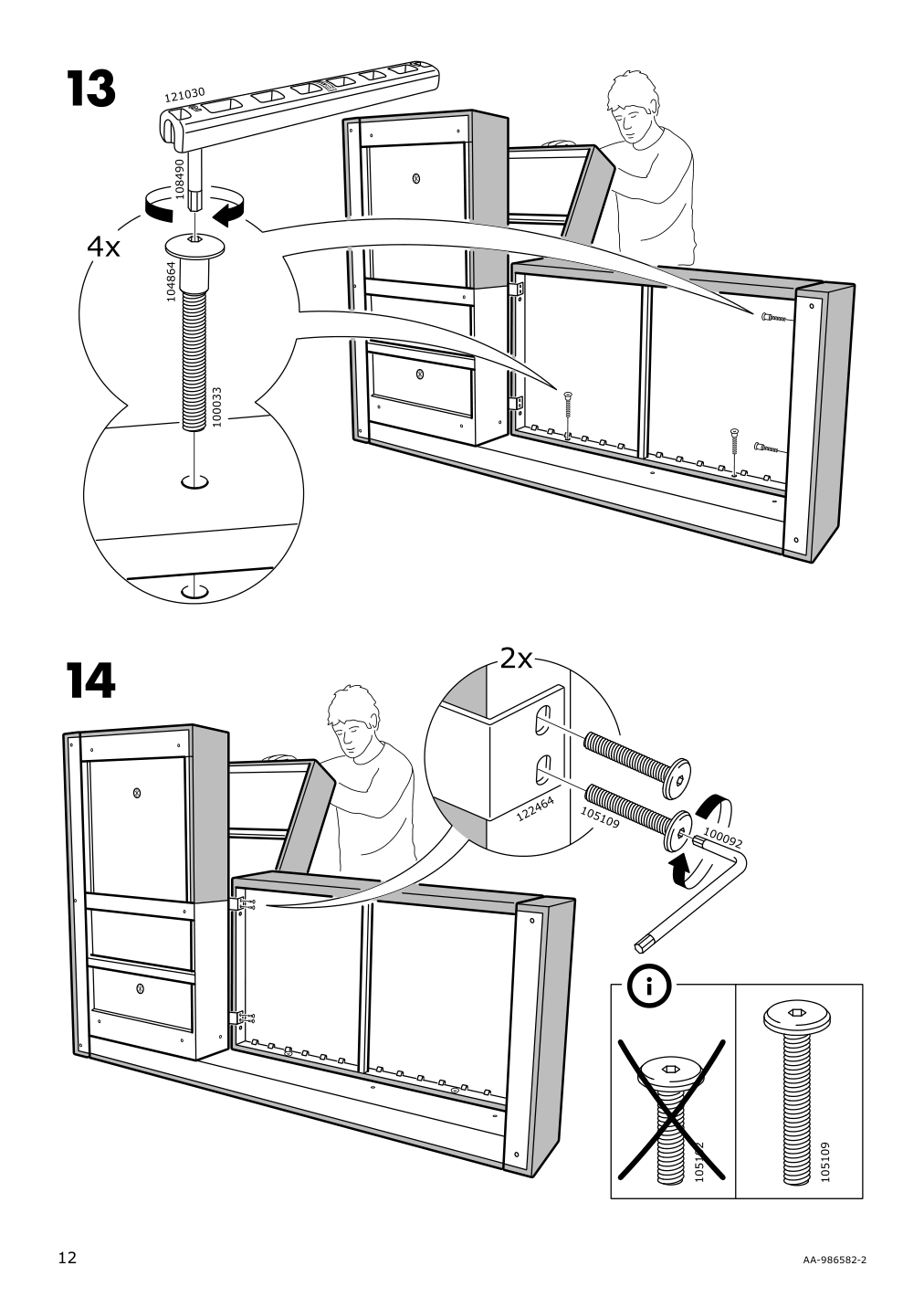 Assembly instructions for IKEA Friheten chaise for sleeper sectional bomstad black | Page 12 - IKEA FRIHETEN sleeper sectional,3 seat w/storage 692.168.18