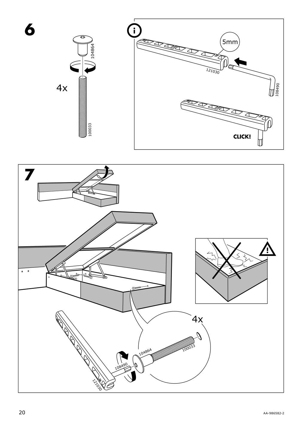 Assembly instructions for IKEA Friheten chaise for sleeper sectional bomstad black | Page 20 - IKEA FRIHETEN sleeper sectional,3 seat w/storage 692.168.18