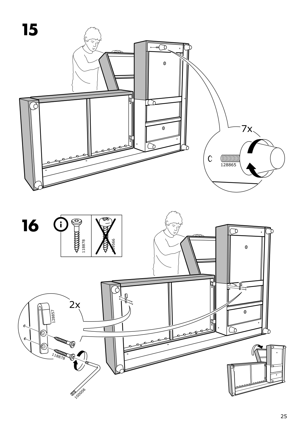 Assembly instructions for IKEA Friheten chaise for sleeper sectional bomstad black | Page 25 - IKEA FRIHETEN sleeper sectional,3 seat w/storage 692.168.18