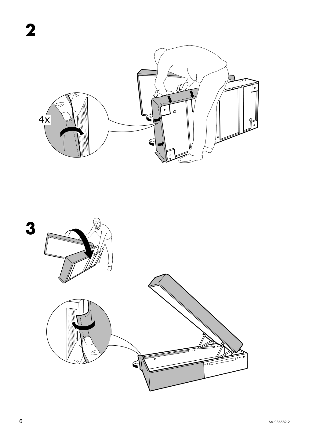 Assembly instructions for IKEA Friheten chaise for sleeper sectional bomstad black | Page 6 - IKEA FRIHETEN sleeper sectional,3 seat w/storage 692.168.18