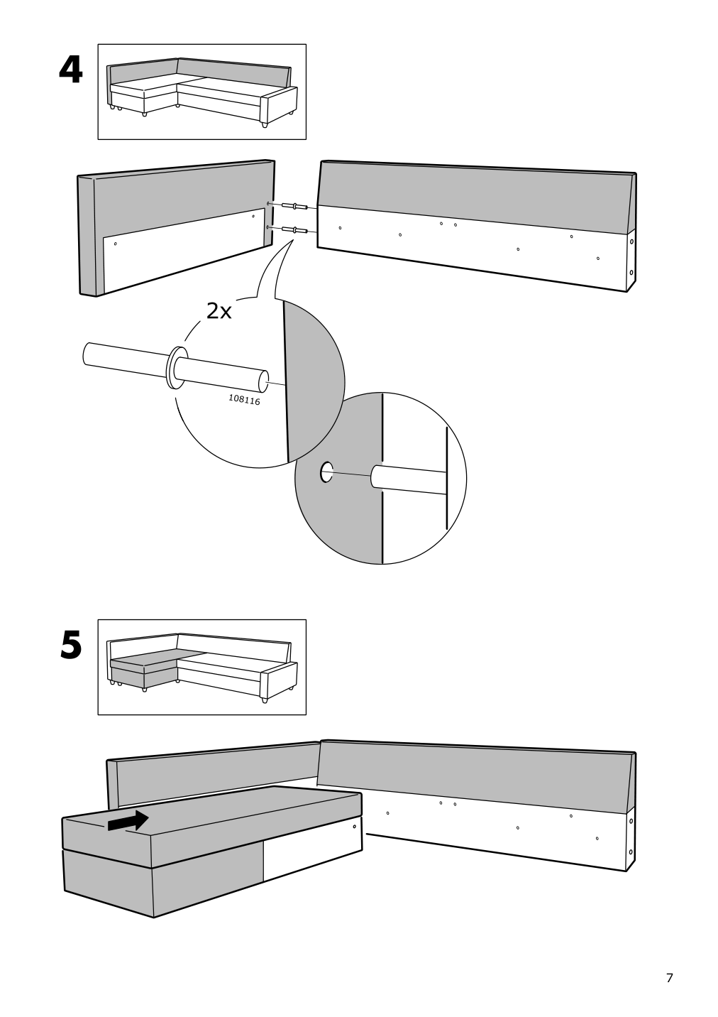 Assembly instructions for IKEA Friheten chaise for sleeper sectional bomstad black | Page 7 - IKEA FRIHETEN sleeper sectional,3 seat w/storage 692.168.18