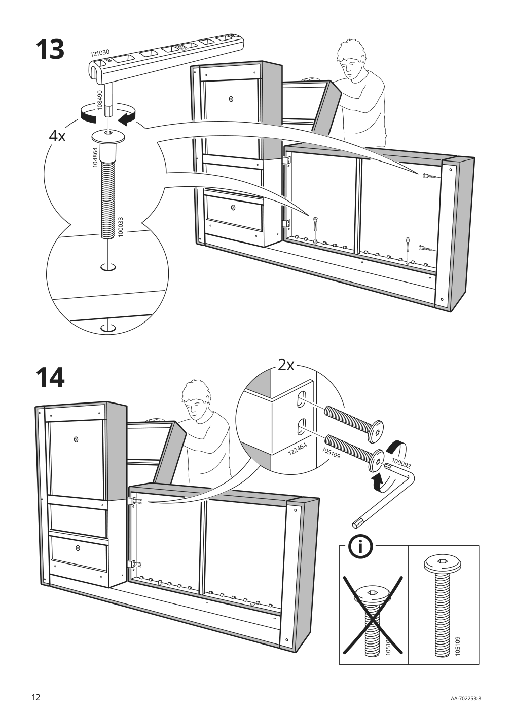 Assembly instructions for IKEA Friheten chaise for sleeper sectional hyllie beige | Page 12 - IKEA FRIHETEN sleeper sectional,3 seat w/storage 292.975.62