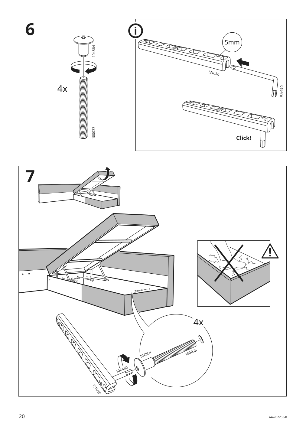 Assembly instructions for IKEA Friheten chaise for sleeper sectional hyllie beige | Page 20 - IKEA FRIHETEN sleeper sectional,3 seat w/storage 292.975.62