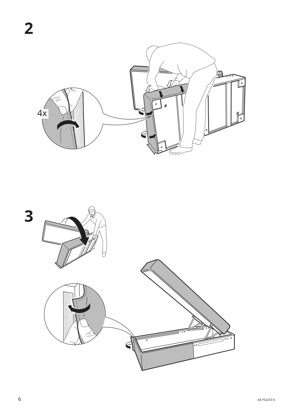 Assembly instructions for IKEA Friheten chaise for sleeper sectional hyllie beige | Page 6 - IKEA FRIHETEN sleeper sectional,3 seat w/storage 292.975.62