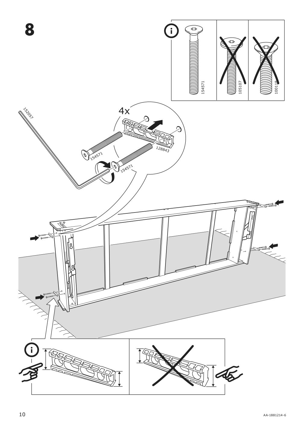 Assembly instructions for IKEA Friheten sleeper sofa skiftebo dark gray | Page 10 - IKEA FRIHETEN sleeper sofa 503.411.48