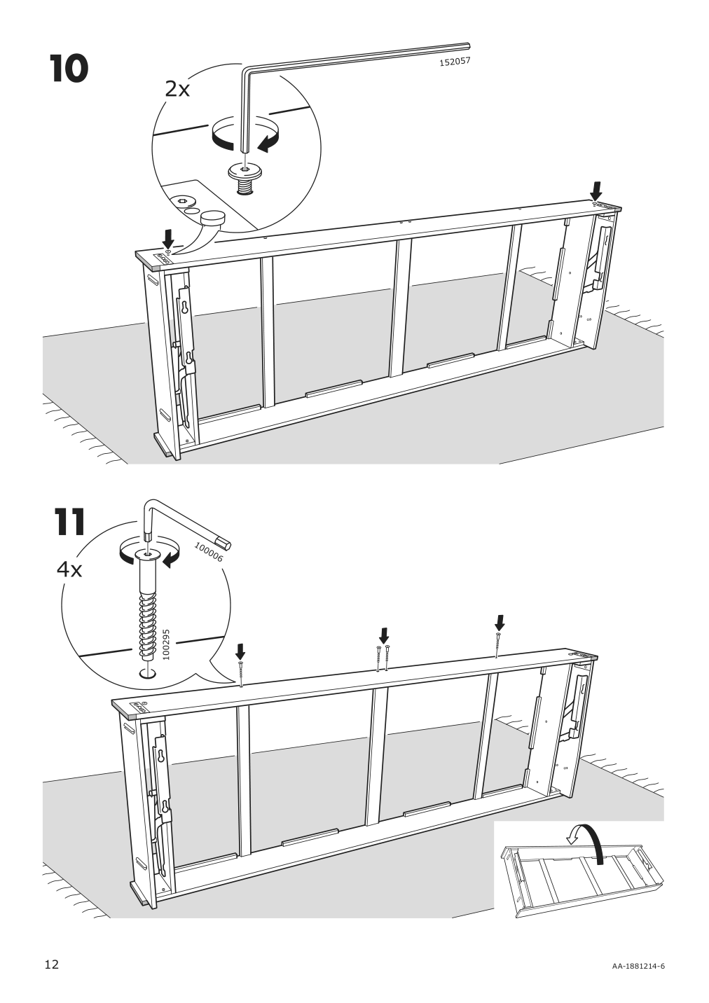 Assembly instructions for IKEA Friheten sleeper sofa hyllie beige | Page 12 - IKEA FRIHETEN sleeper sofa 004.317.16