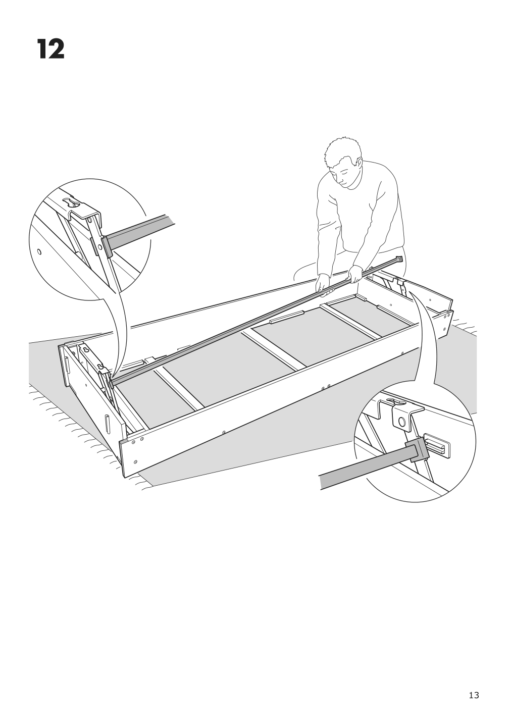 Assembly instructions for IKEA Friheten sleeper sofa hyllie beige | Page 13 - IKEA FRIHETEN sleeper sofa 004.317.16