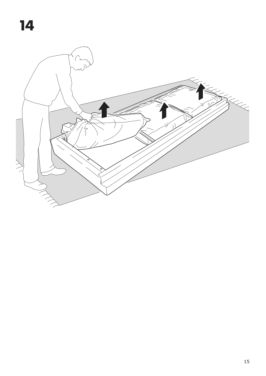 Assembly instructions for IKEA Friheten sleeper sofa hyllie beige | Page 15 - IKEA FRIHETEN sleeper sofa 004.317.16