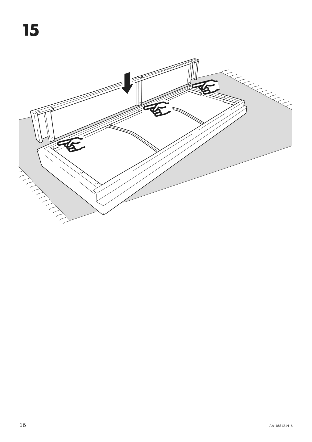 Assembly instructions for IKEA Friheten sleeper sofa hyllie beige | Page 16 - IKEA FRIHETEN sleeper sofa 004.317.16