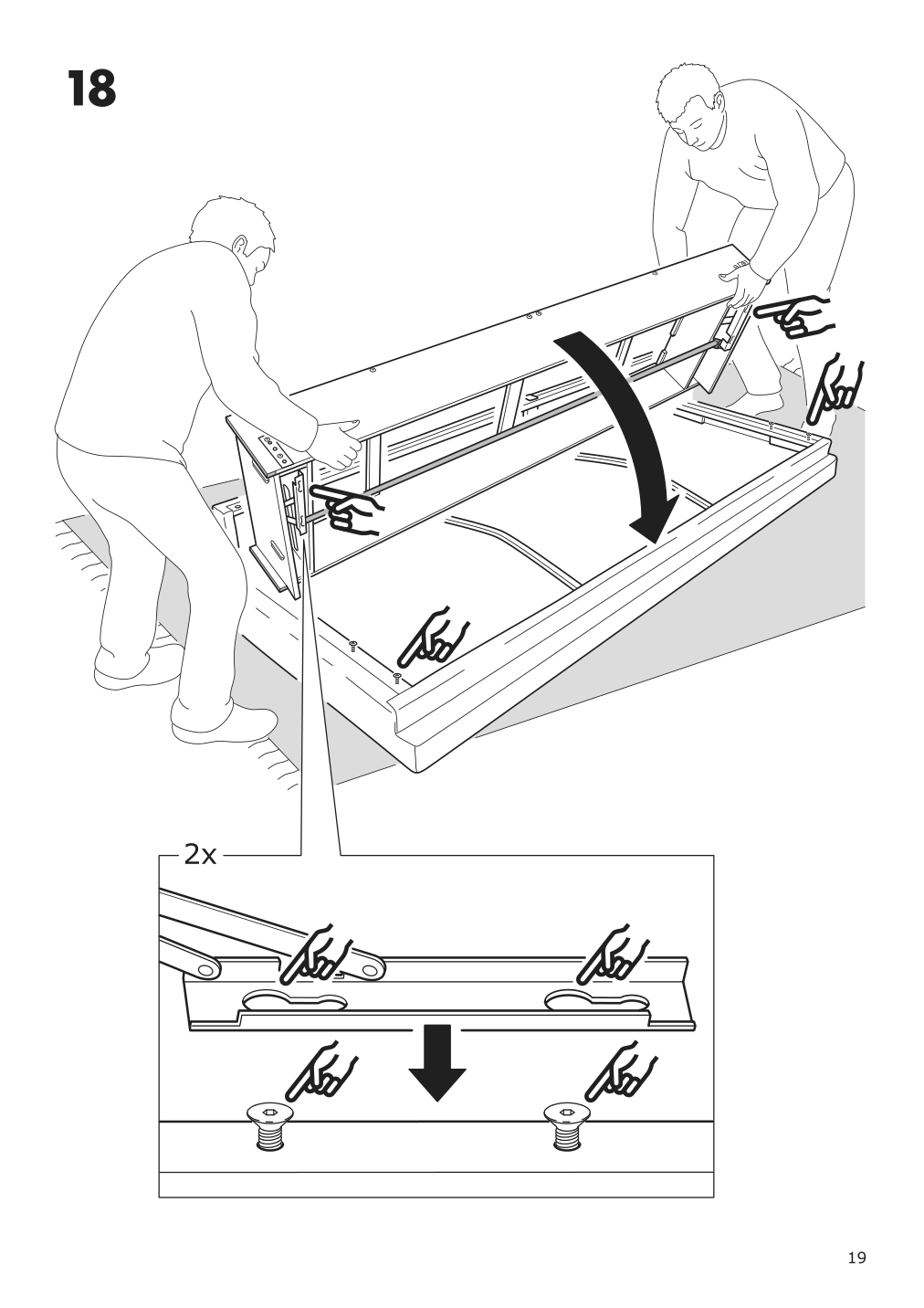 Assembly instructions for IKEA Friheten sleeper sofa hyllie beige | Page 19 - IKEA FRIHETEN sleeper sofa 004.317.16