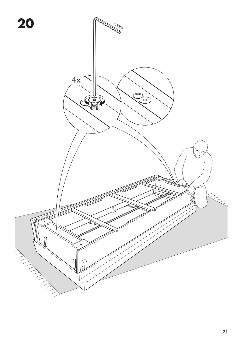 Assembly instructions for IKEA Friheten sleeper sofa hyllie beige | Page 21 - IKEA FRIHETEN sleeper sofa 004.317.16