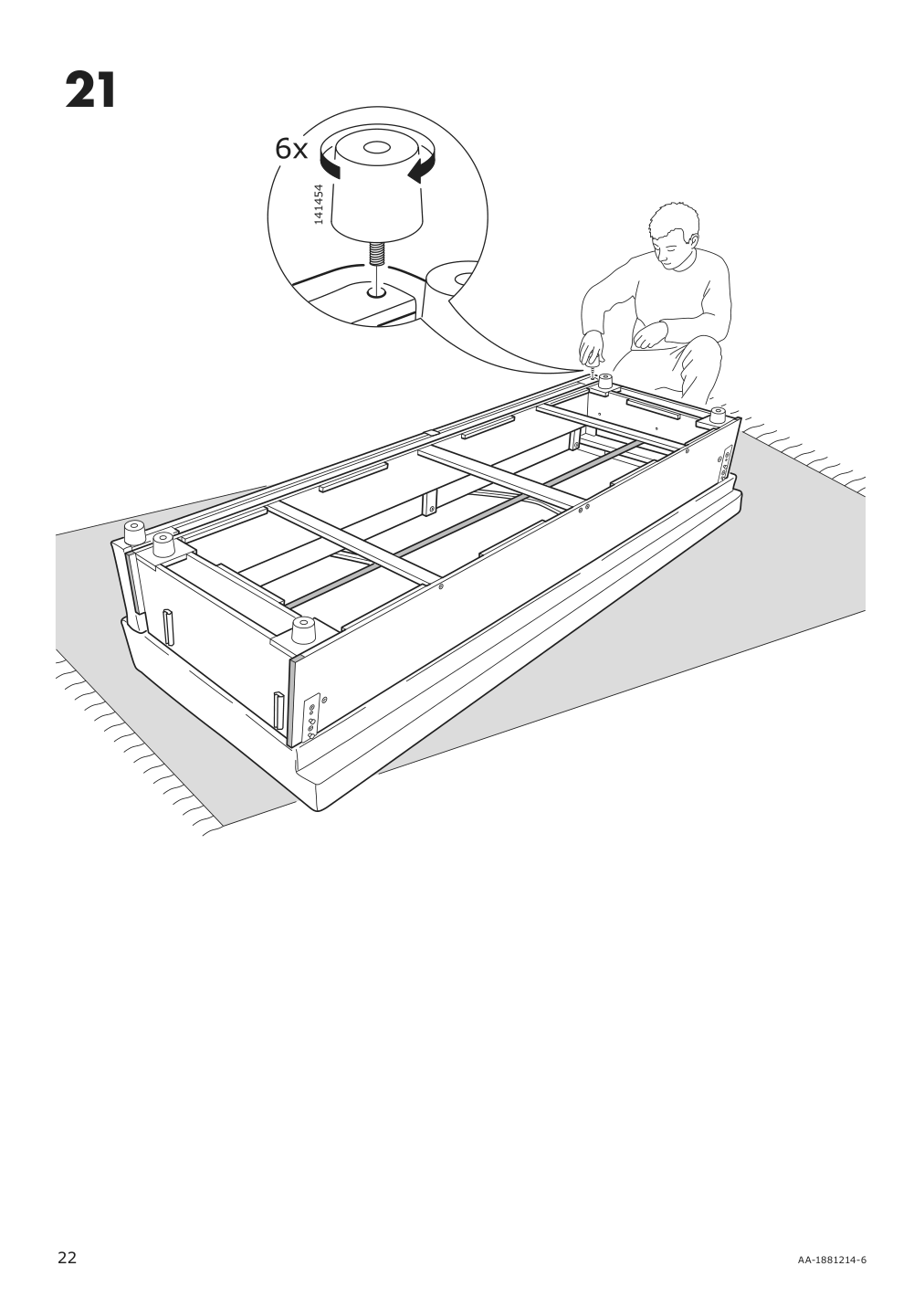 Assembly instructions for IKEA Friheten sleeper sofa hyllie beige | Page 22 - IKEA FRIHETEN sleeper sofa 004.317.16