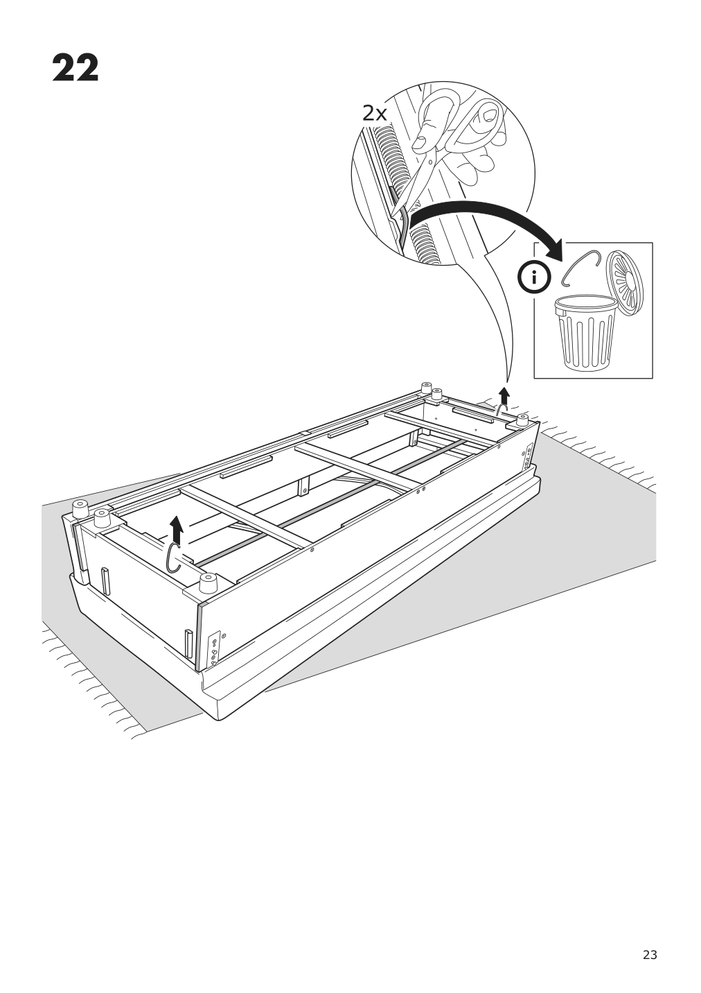 Assembly instructions for IKEA Friheten sleeper sofa hyllie beige | Page 23 - IKEA FRIHETEN sleeper sofa 004.317.16