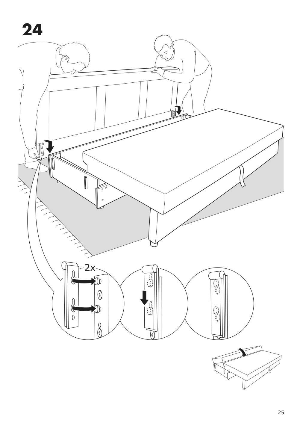 Assembly instructions for IKEA Friheten sleeper sofa hyllie beige | Page 25 - IKEA FRIHETEN sleeper sofa 004.317.16