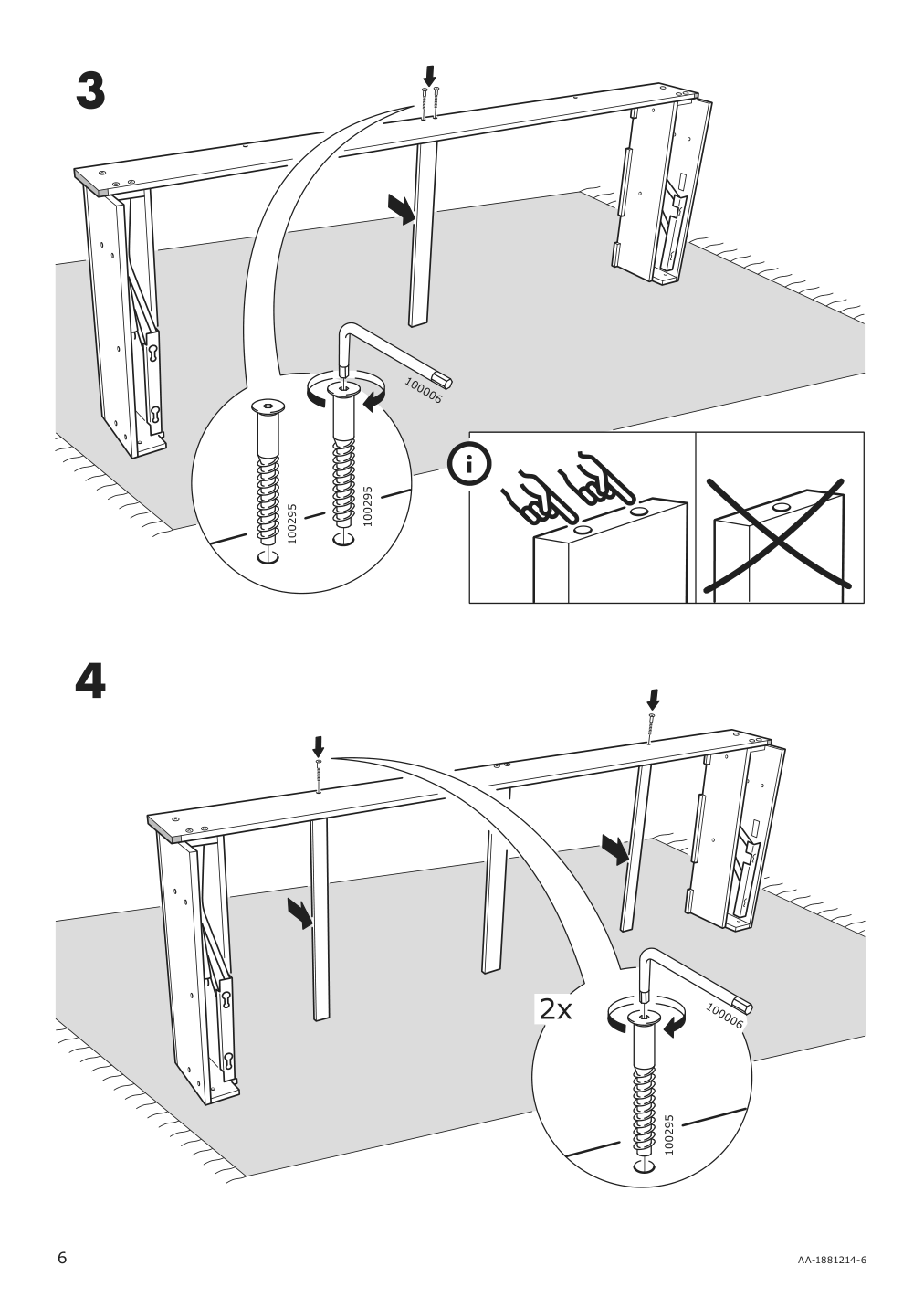 Assembly instructions for IKEA Friheten sleeper sofa skiftebo dark gray | Page 6 - IKEA FRIHETEN sleeper sofa 503.411.48