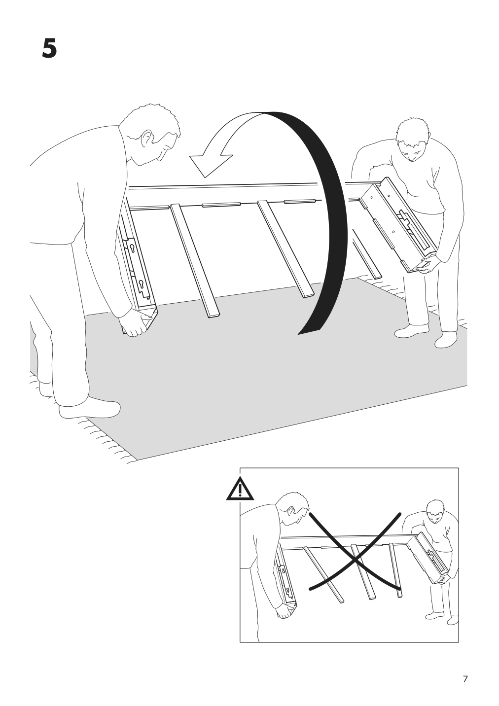 Assembly instructions for IKEA Friheten sleeper sofa skiftebo dark gray | Page 7 - IKEA FRIHETEN sleeper sofa 503.411.48