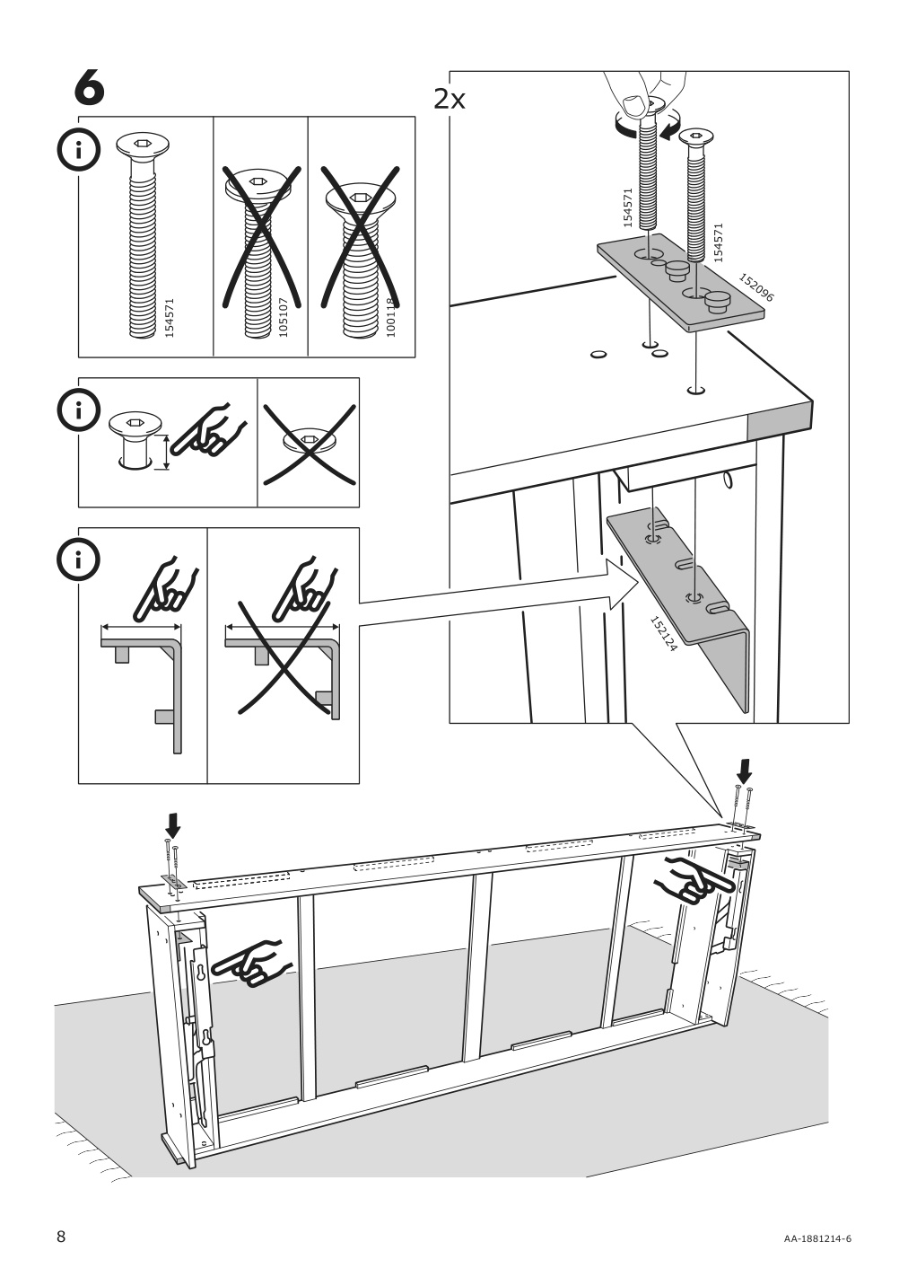 Assembly instructions for IKEA Friheten sleeper sofa skiftebo dark gray | Page 8 - IKEA FRIHETEN sleeper sofa 503.411.48