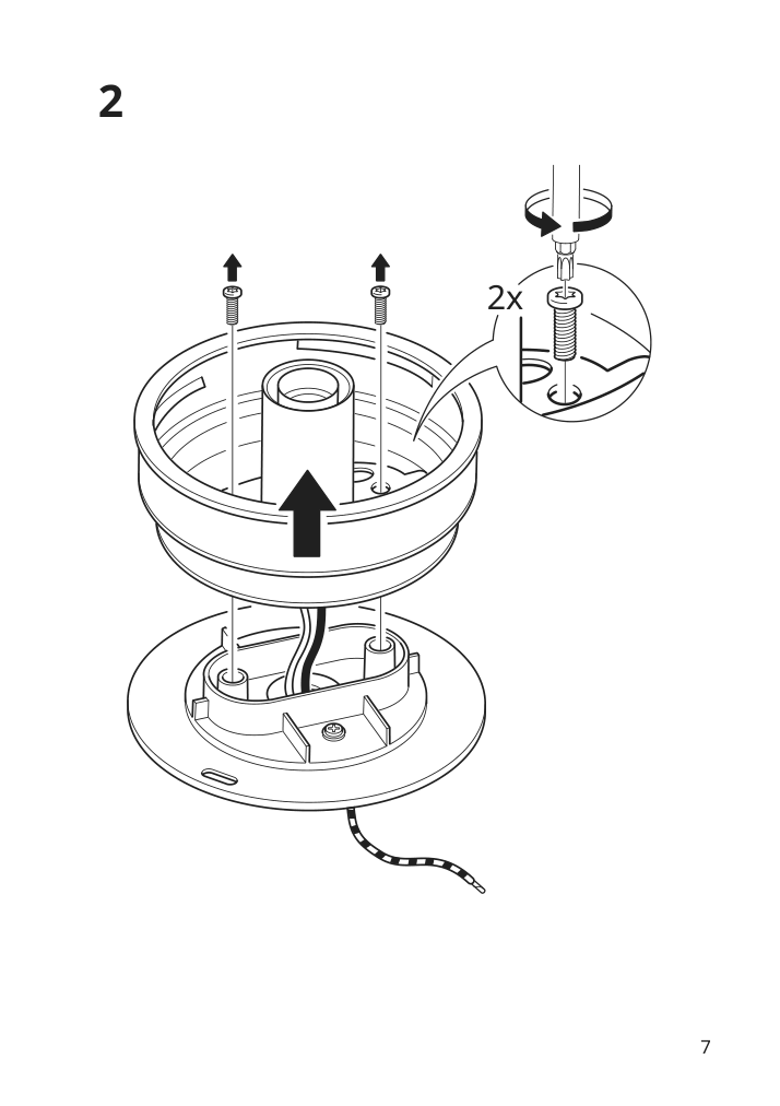 Assembly instructions for IKEA Frihult ceiling wall lamp black | Page 7 - IKEA FRIHULT ceiling/wall lamp 704.315.53