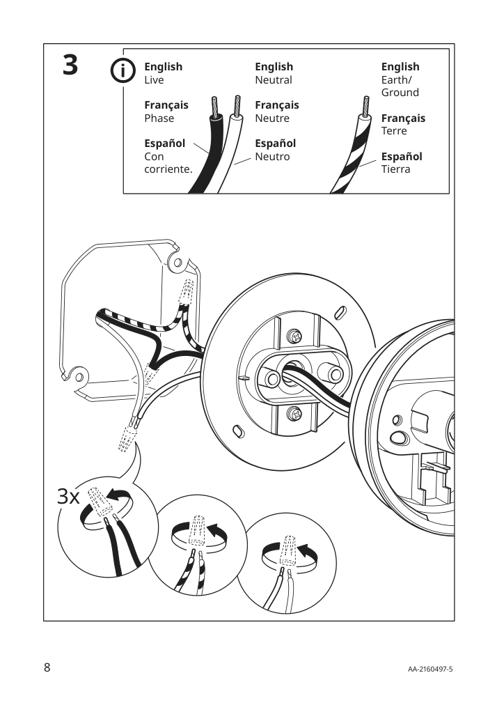 Assembly instructions for IKEA Frihult ceiling wall lamp black | Page 8 - IKEA FRIHULT ceiling/wall lamp 704.315.53