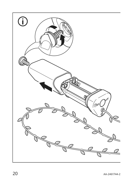 Assembly instructions for IKEA Froejda led string light with 40 lights battery operated leaf white | Page 20 - IKEA FRÖJDA LED string light with 40 lights 305.821.48