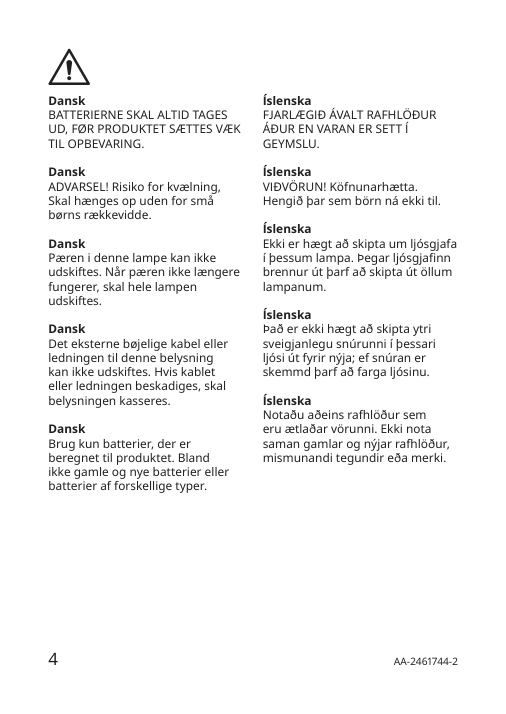 Assembly instructions for IKEA Froejda led string light with 40 lights battery operated leaf white | Page 4 - IKEA FRÖJDA LED string light with 40 lights 305.821.48