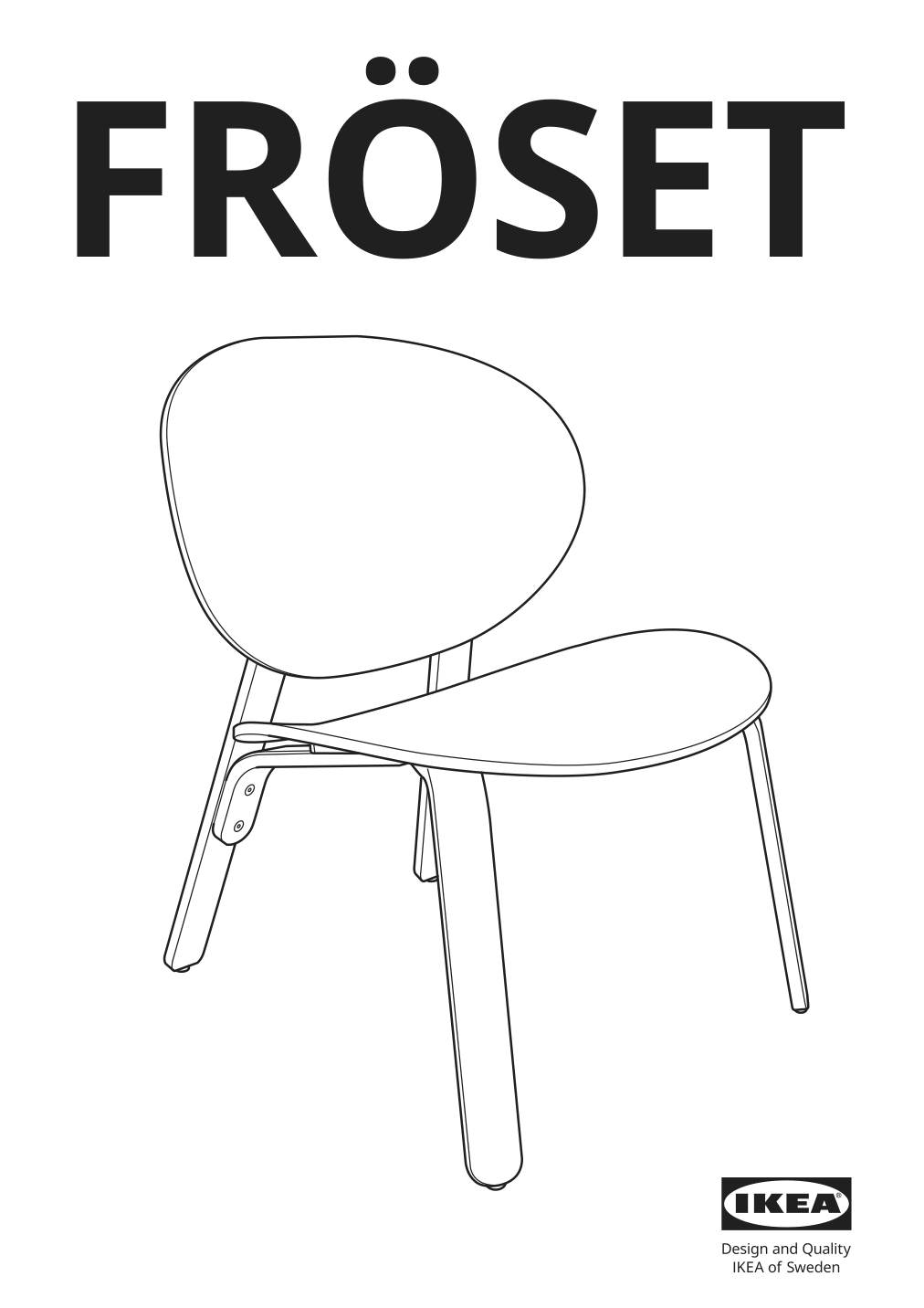 Assembly instructions for IKEA Froeset chair red stained oak veneer | Page 1 - IKEA FRÖSET chair 204.296.04