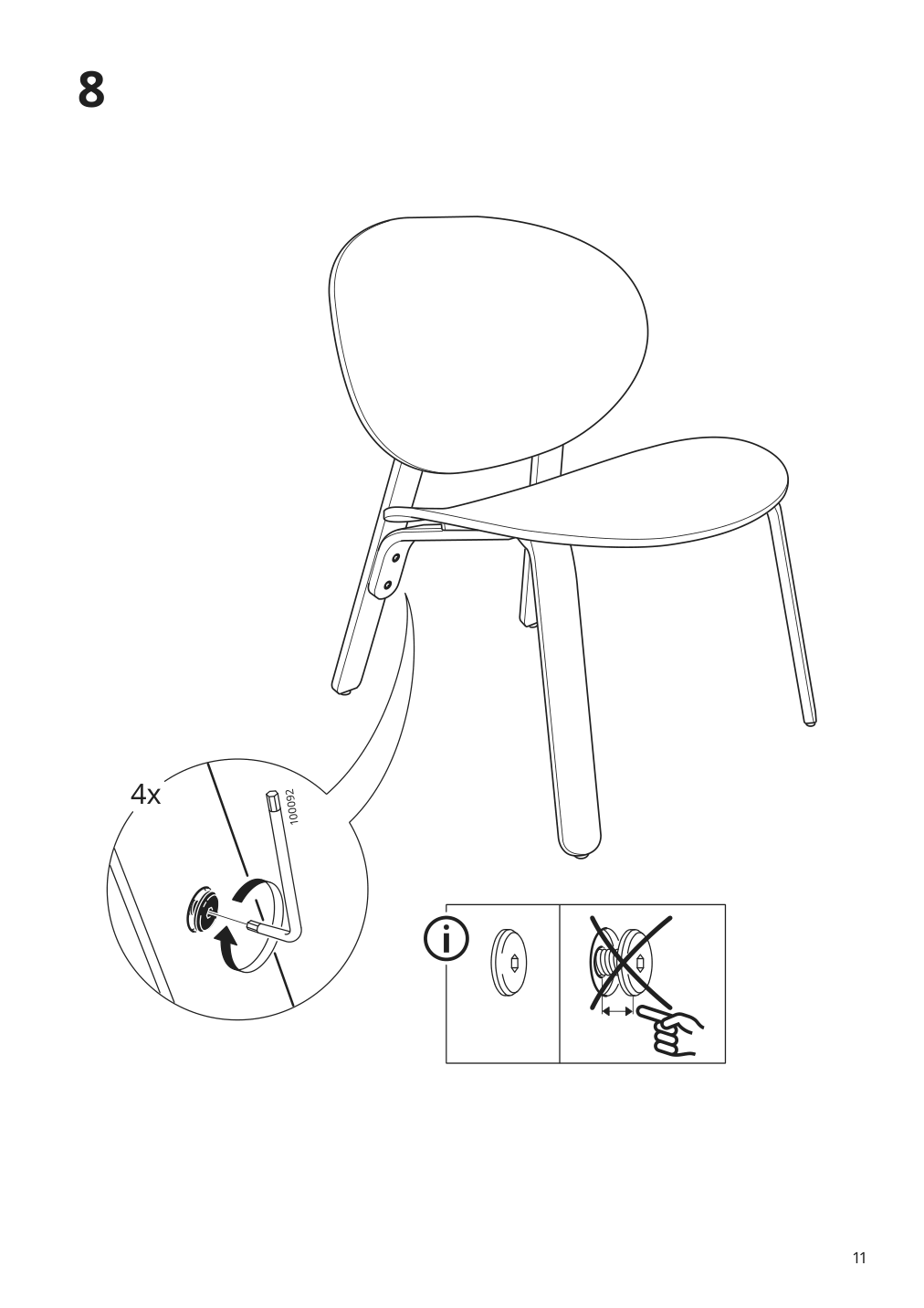 Assembly instructions for IKEA Froeset chair red stained oak veneer | Page 11 - IKEA FRÖSET chair 204.296.04