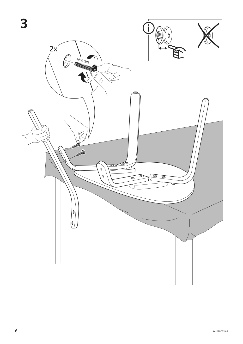 Assembly instructions for IKEA Froeset chair red stained oak veneer | Page 6 - IKEA FRÖSET chair 204.296.04