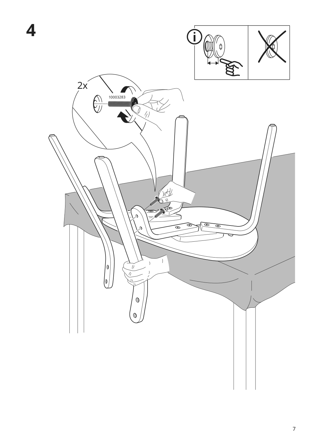 Assembly instructions for IKEA Froeset chair red stained oak veneer | Page 7 - IKEA FRÖSET chair 204.296.04