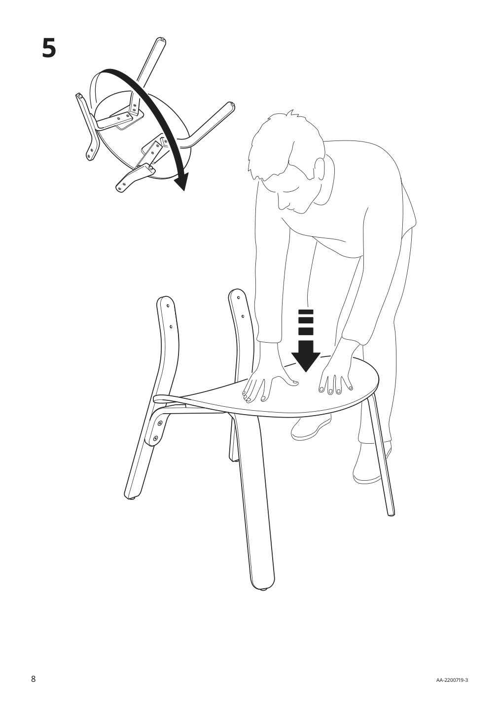 Assembly instructions for IKEA Froeset chair red stained oak veneer | Page 8 - IKEA FRÖSET chair 204.296.04