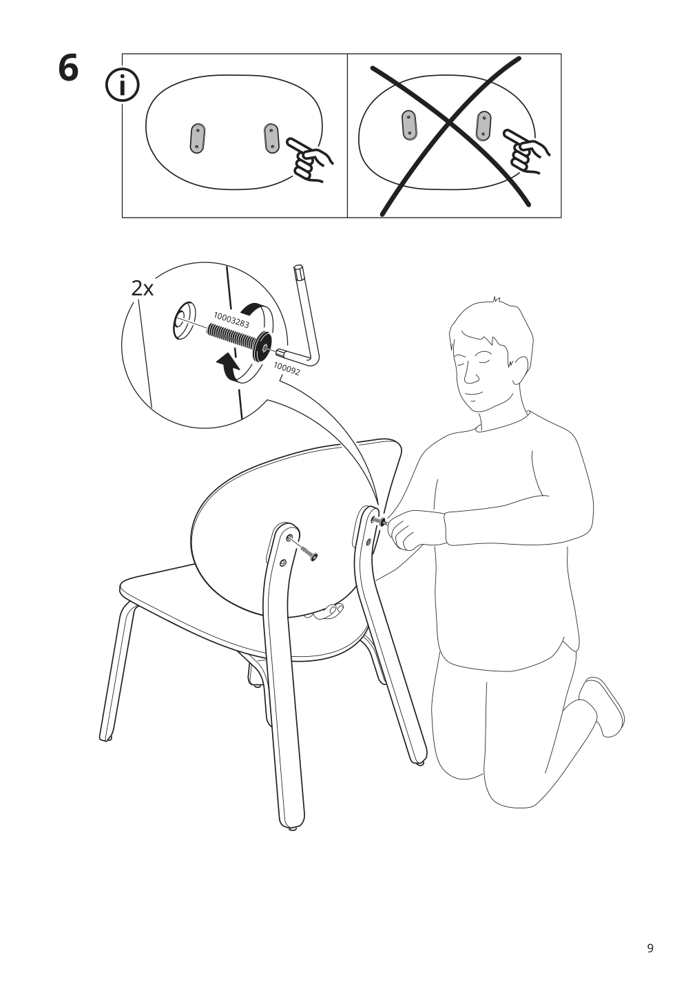 Assembly instructions for IKEA Froeset chair red stained oak veneer | Page 9 - IKEA FRÖSET chair 204.296.04