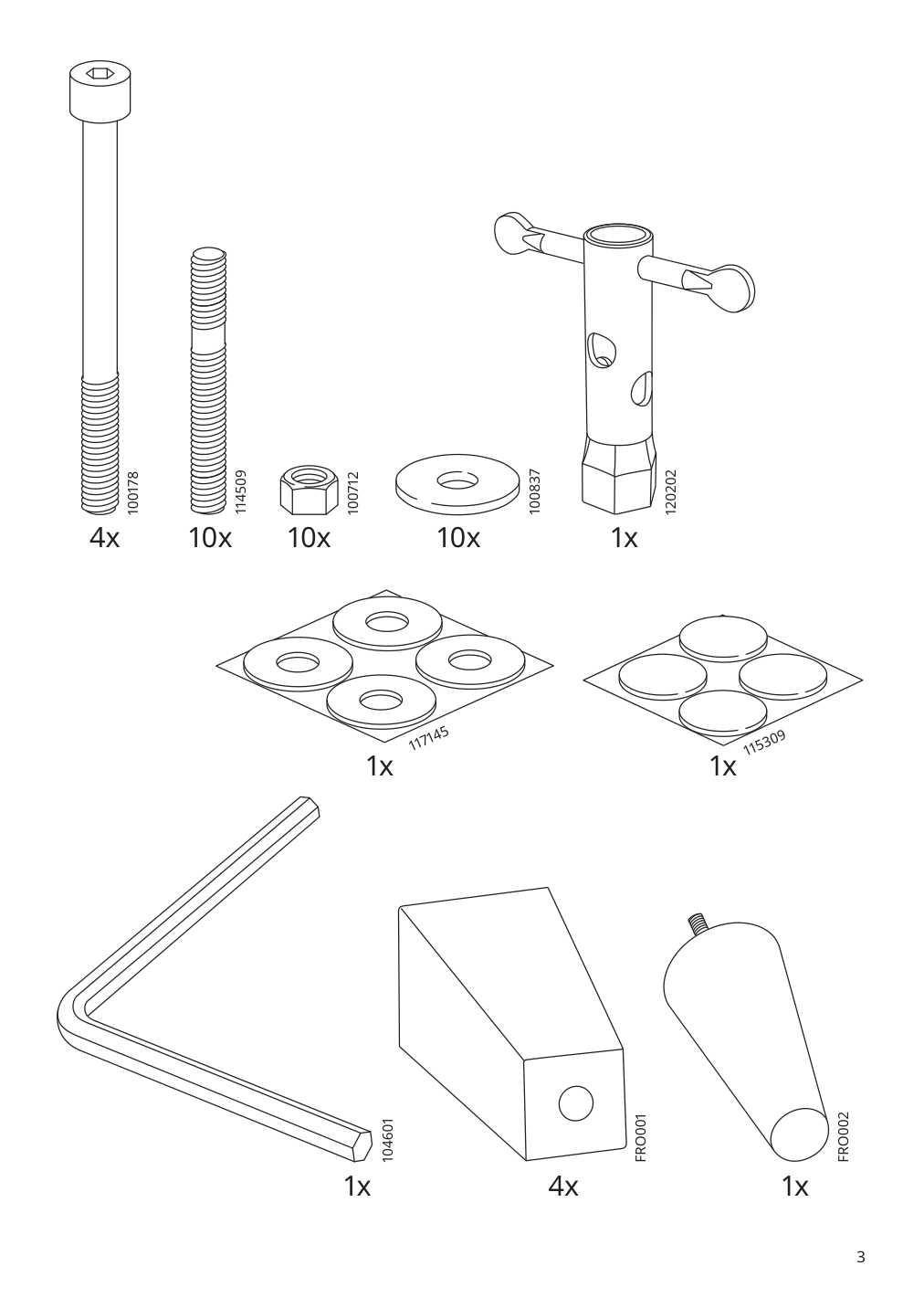 Assembly instructions for IKEA Froesloev sofa hyllie dark gray | Page 3 - IKEA FRÖSLÖV sofa 405.115.32