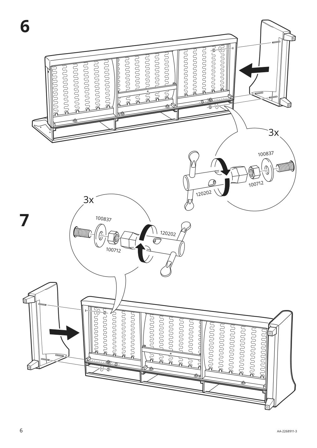 Assembly instructions for IKEA Froesloev sofa hyllie dark gray | Page 6 - IKEA FRÖSLÖV sofa 405.115.32