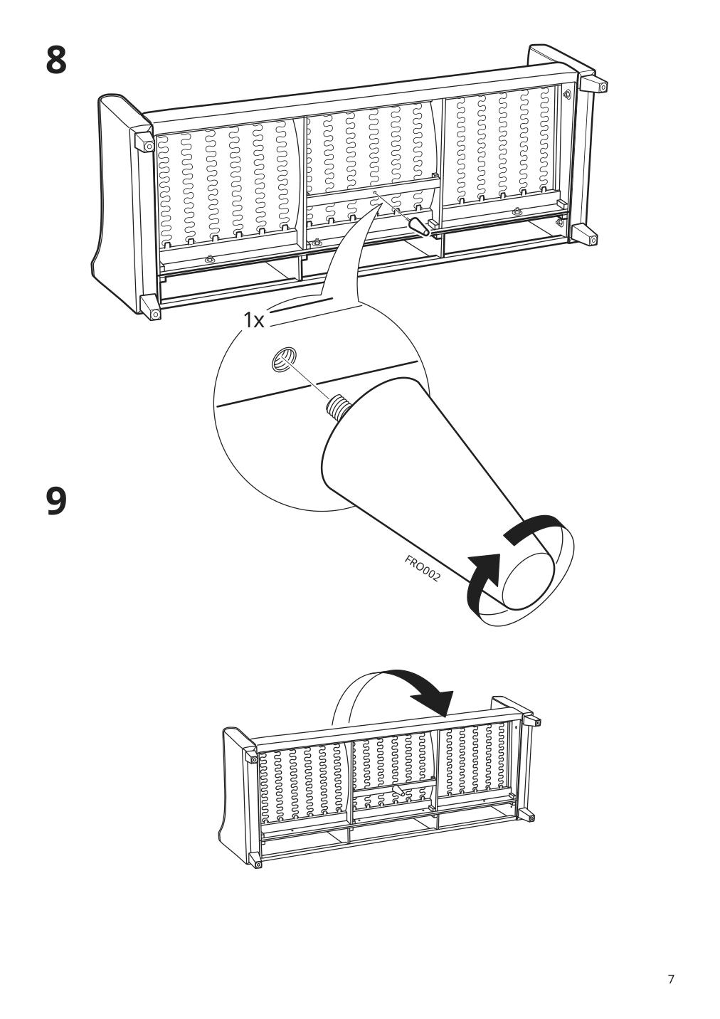 Assembly instructions for IKEA Froesloev sofa hyllie dark gray | Page 7 - IKEA FRÖSLÖV sofa 405.115.32