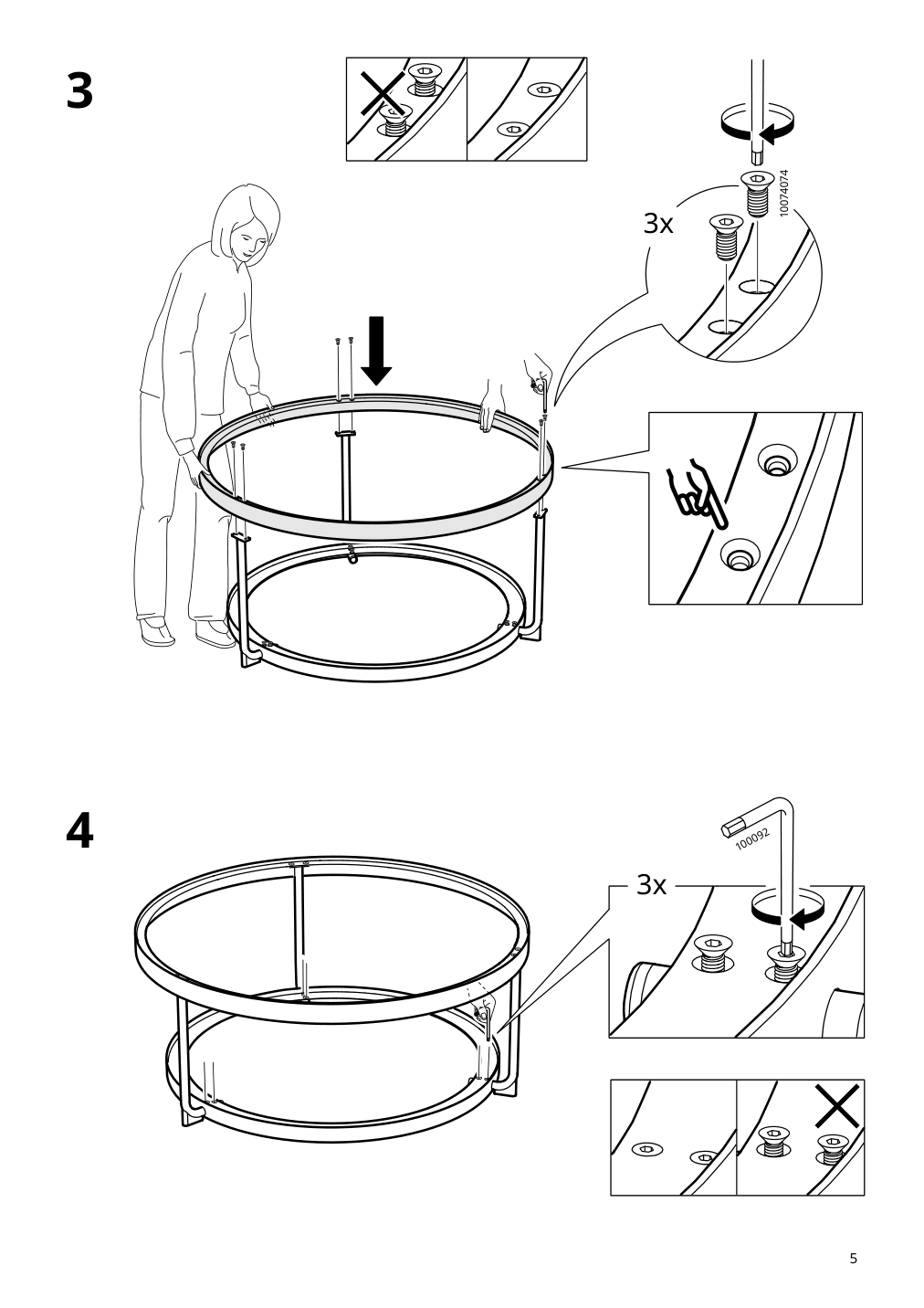 Assembly instructions for IKEA Froetorp coffee table anthracite marble effect black glass | Page 5 - IKEA FRÖTORP coffee table 704.975.82