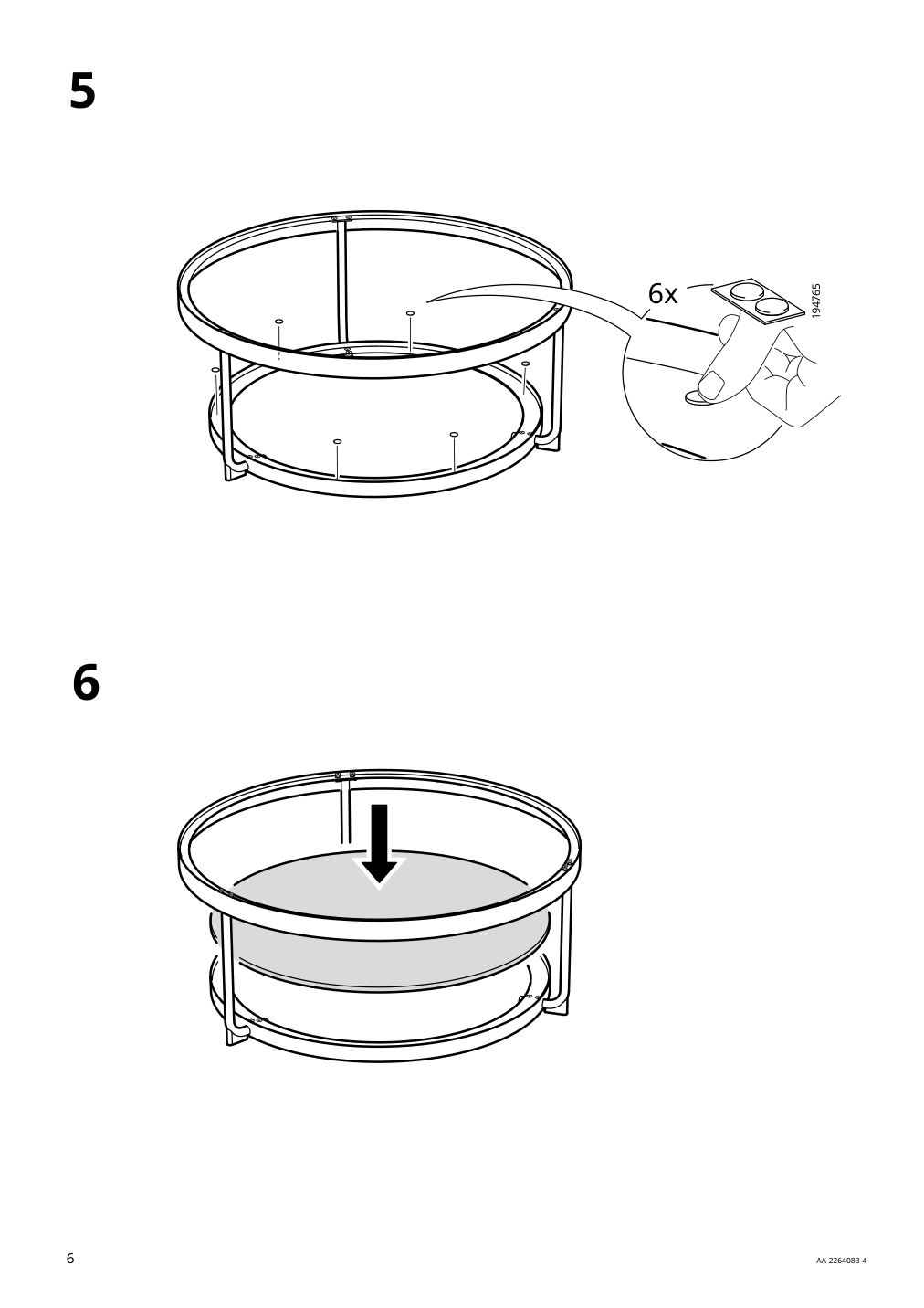 Assembly instructions for IKEA Froetorp coffee table anthracite marble effect black glass | Page 6 - IKEA FRÖTORP coffee table 704.975.82