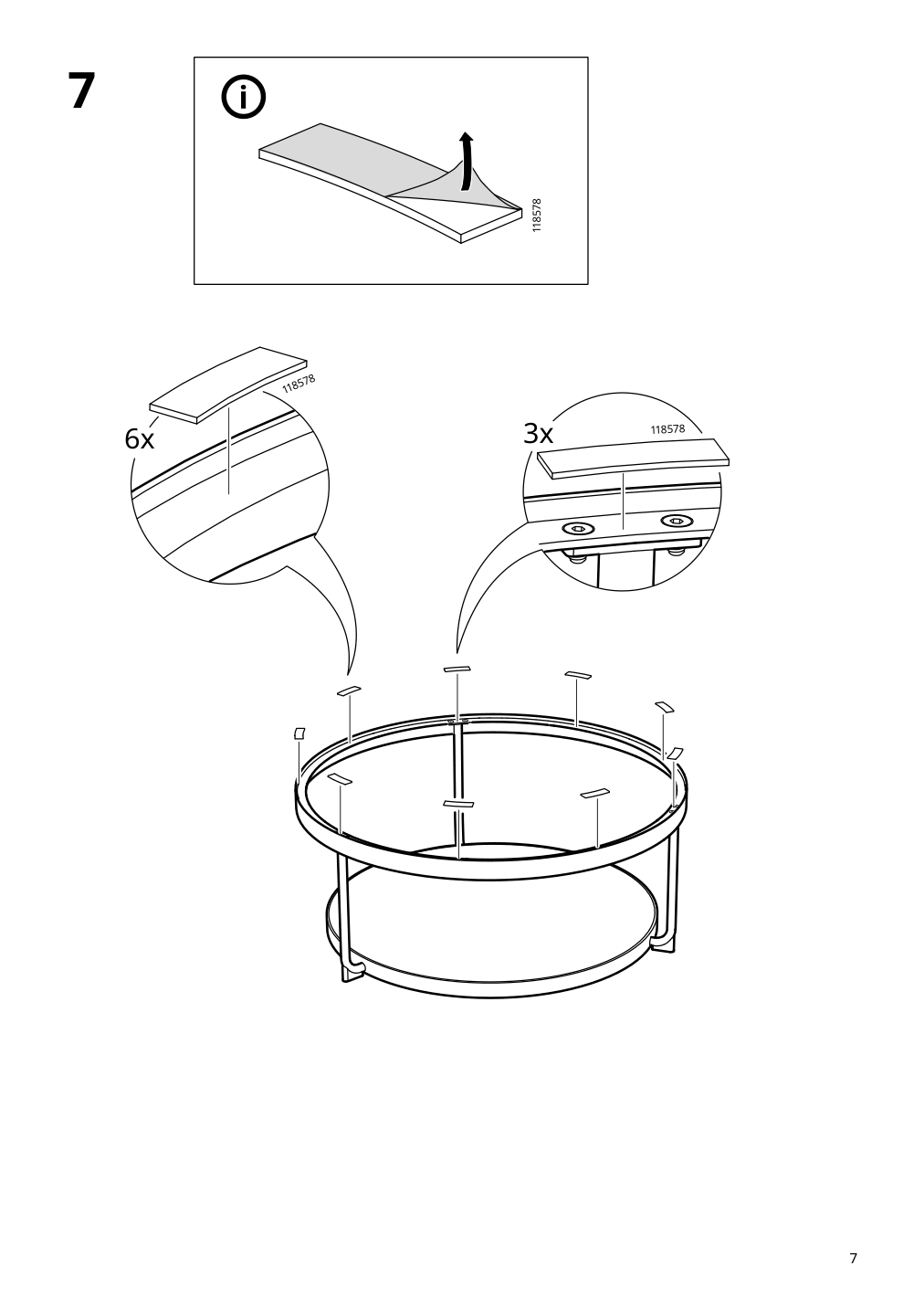 Assembly instructions for IKEA Froetorp coffee table anthracite marble effect black glass | Page 7 - IKEA FRÖTORP coffee table 704.975.82