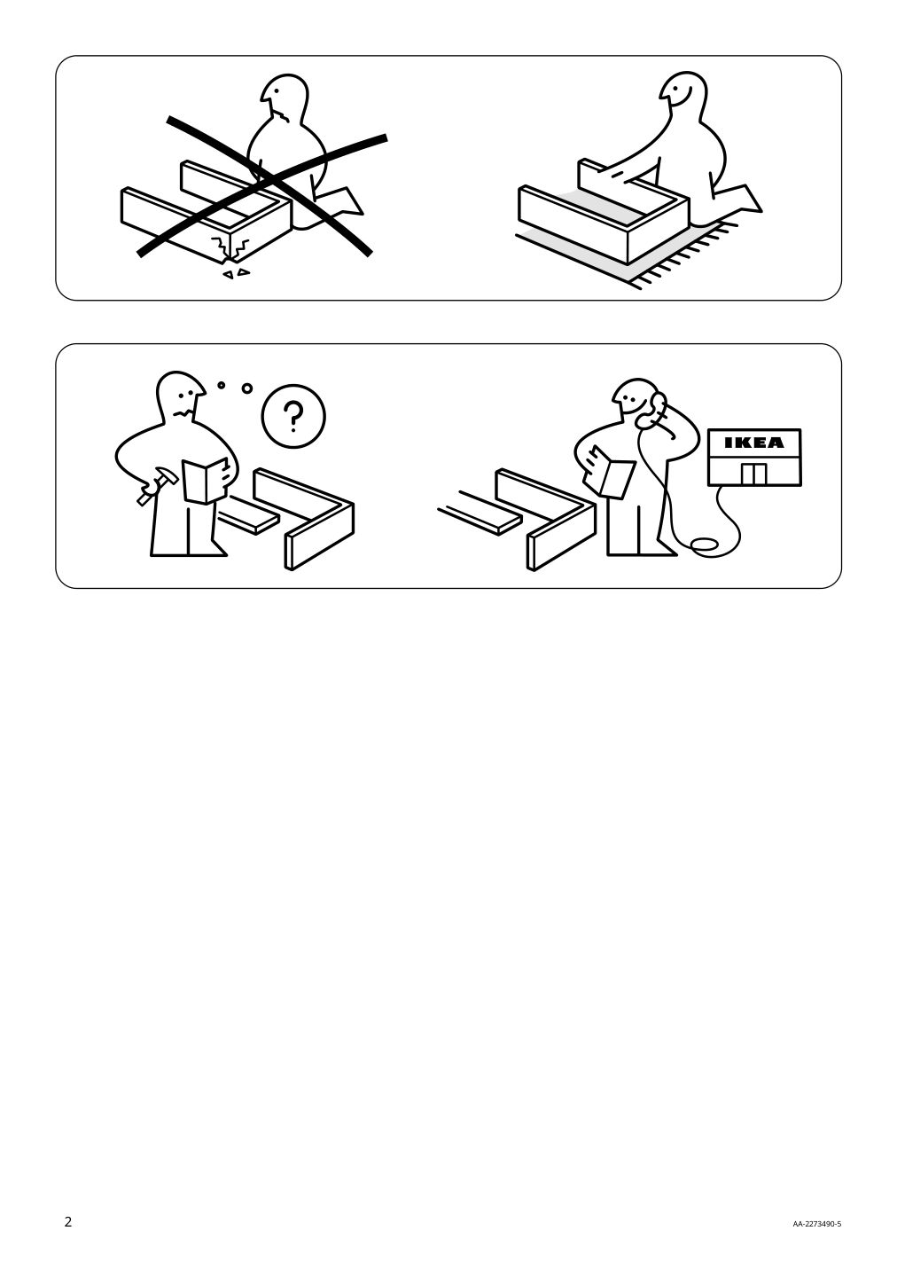 Assembly instructions for IKEA Froetorp side table anthracite marble effect black glass | Page 2 - IKEA FRÖTORP side table 104.922.76